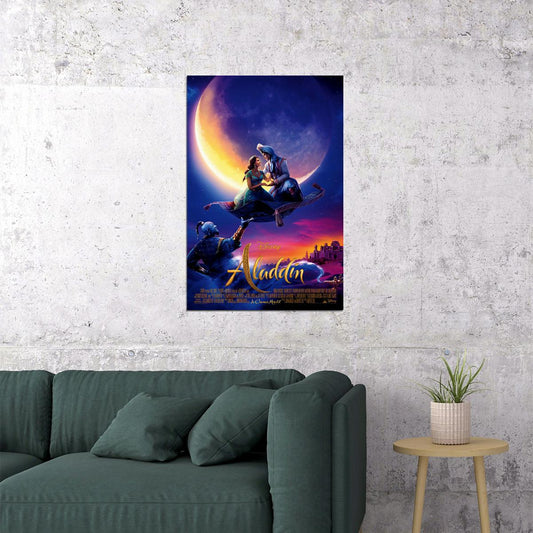 Aladdin Movie 2019 Romantic Classic Disney Poster Wall Art Print Home Wall Decor