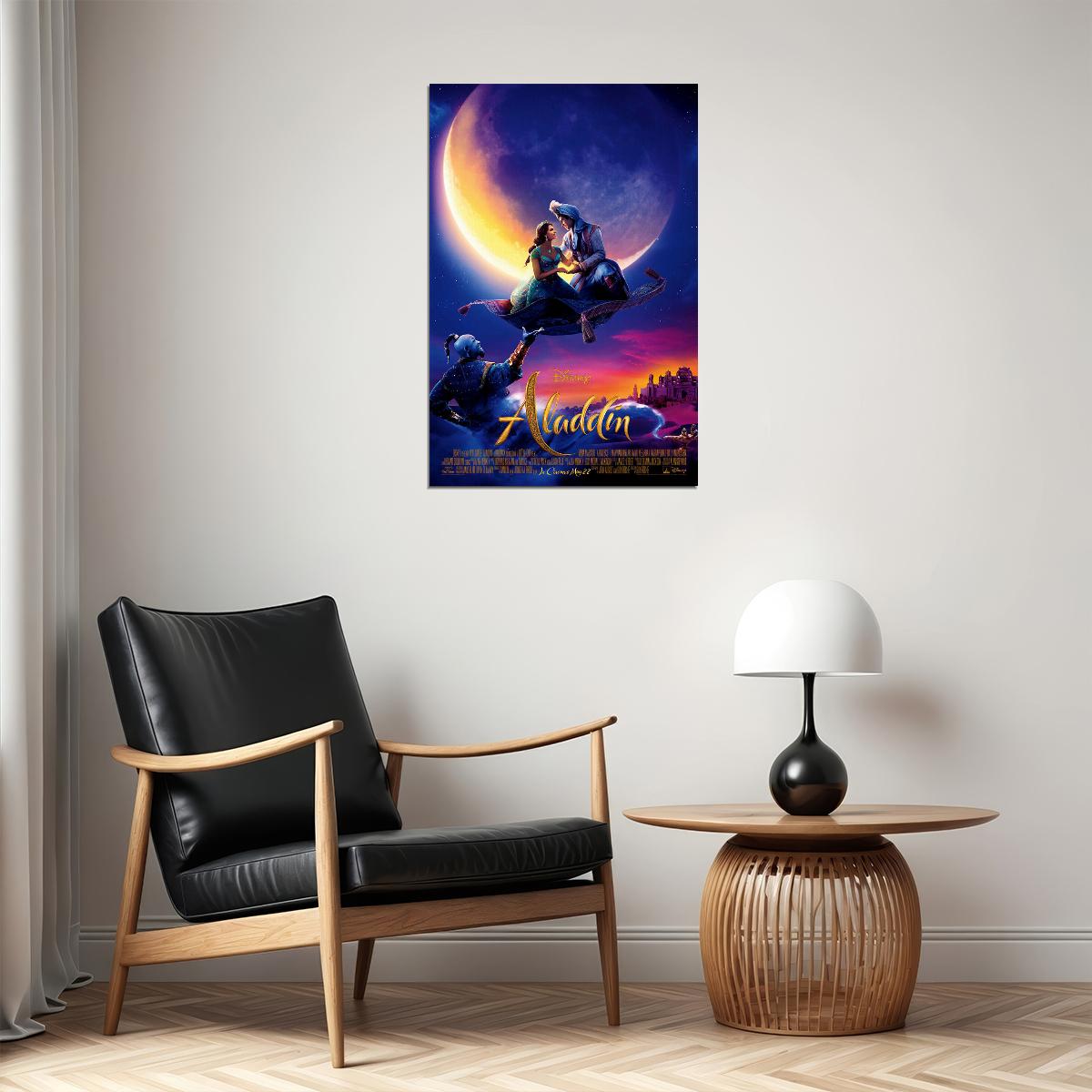Aladdin Movie 2019 Romantic Classic Disney Poster Wall Art Print Home Wall Decor