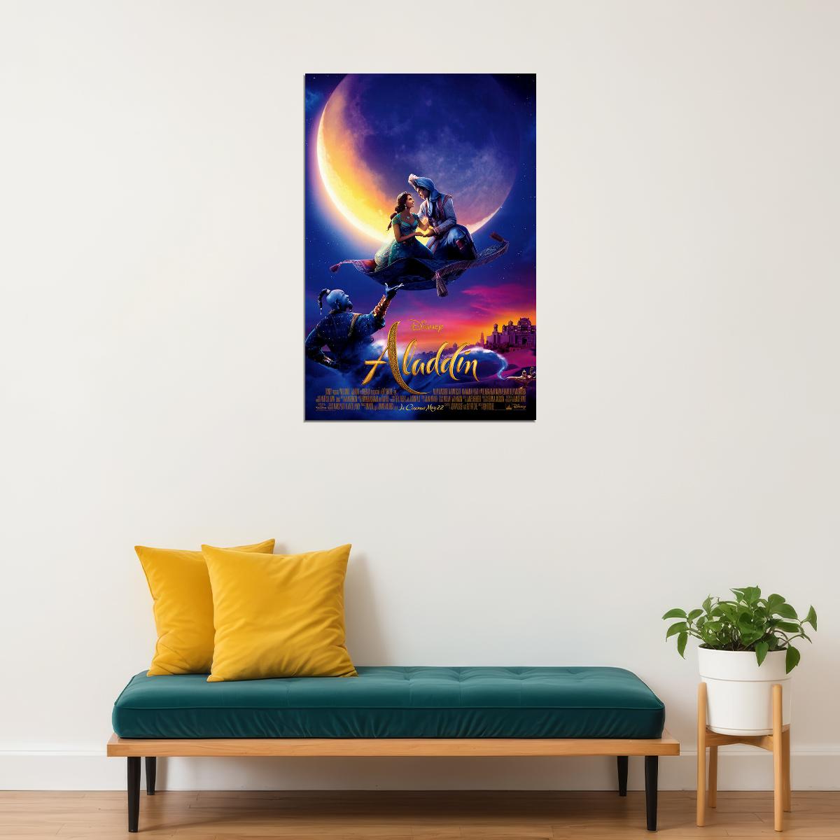 Aladdin Movie 2019 Romantic Classic Disney Poster Wall Art Print Home Wall Decor
