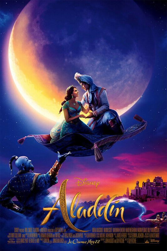 Aladdin Movie 2019 Romantic Classic Disney Poster Wall Art Print Home Wall Decor