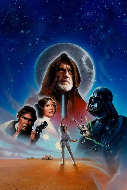 Star Wars Iv A New Hope 1977 Movie George Lucas Poster Wall Art Print Home Wall Decor