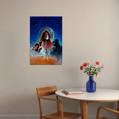 Star Wars Iv A New Hope 1977 Movie George Lucas Poster Wall Art Print Home Wall Decor