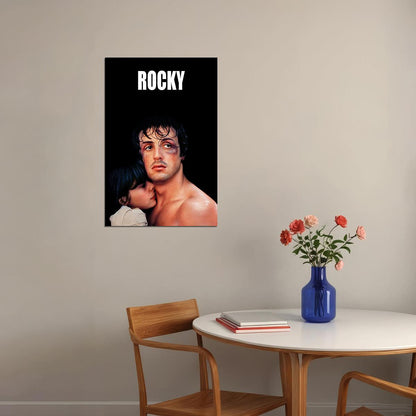 Rocky Movie Sylvester Stallone Boxing Usa America Flag Poster Wall Art Print Home Wall Decor
