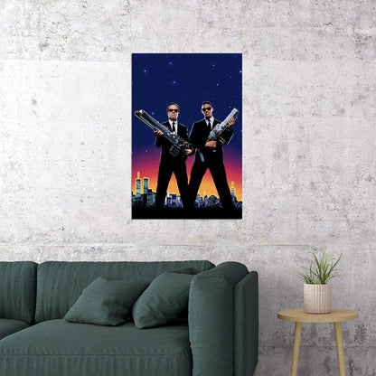 Mib Men In Black Movie Will Smith Classic 1997 Poster Wall Art Print Home Wall Decor