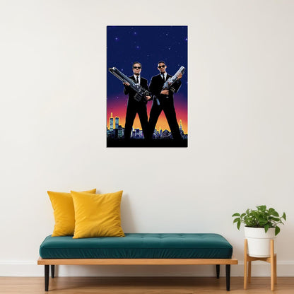 Mib Men In Black Movie Will Smith Classic 1997 Poster Wall Art Print Home Wall Decor