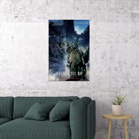 Independence Day Movie Science Fiction Poster Wall Art Print Home Wall Decor