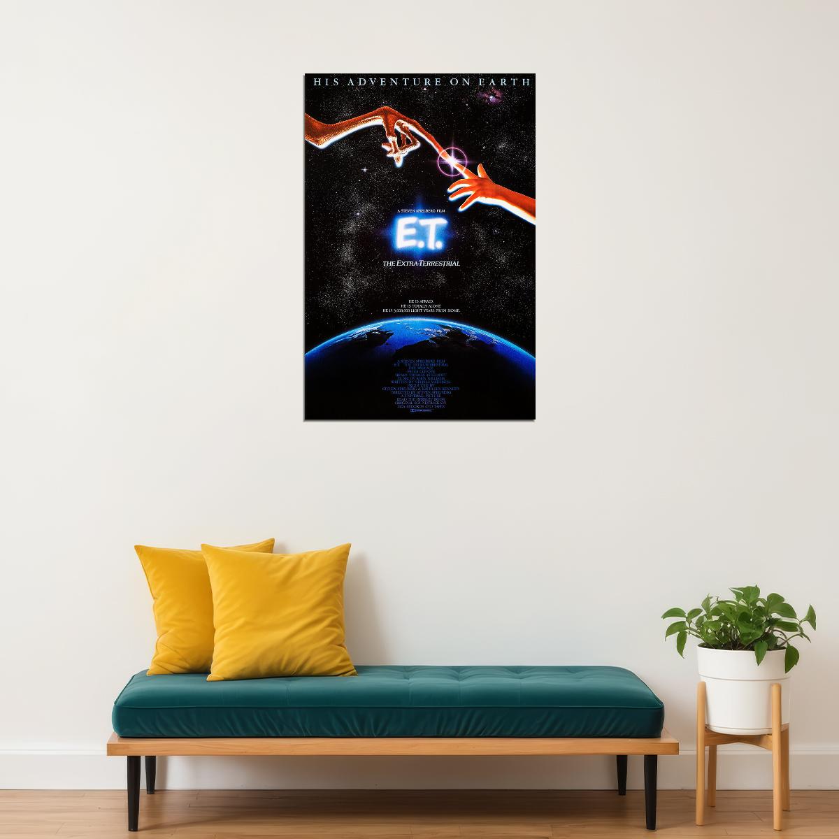 Et The Extra Terrestrial Movie Science Fiction Adventure Poster Wall Art Print Home Wall Decor