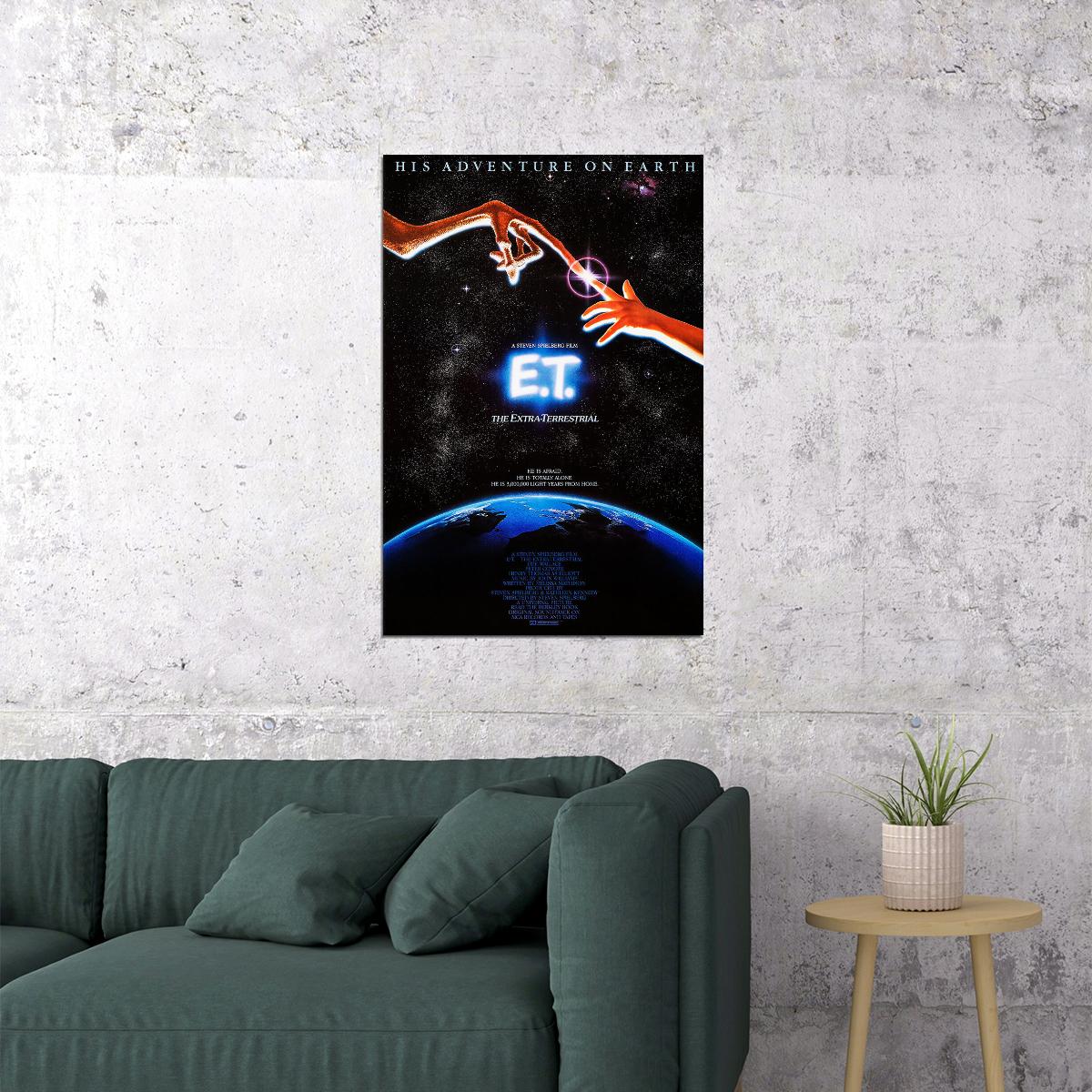 Et The Extra Terrestrial Movie Science Fiction Adventure Poster Wall Art Print Home Wall Decor