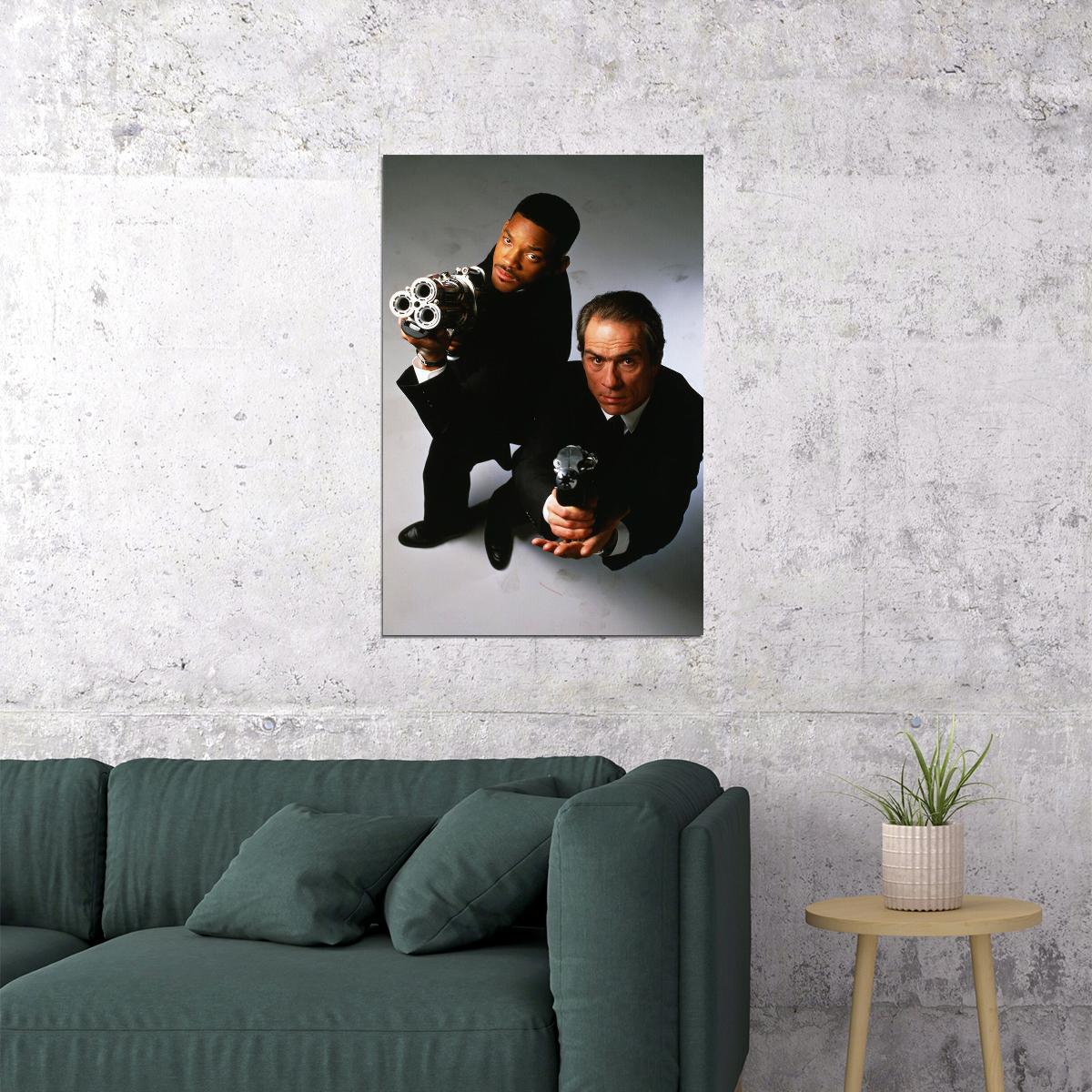 Mib Men In Black Movie Will Smith Classic 1997 Poster Wall Art Print Home Wall Decor