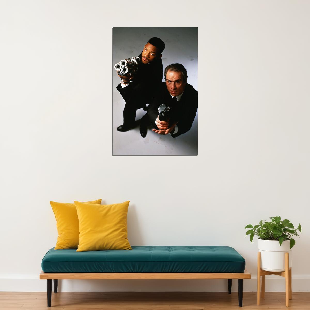 Mib Men In Black Movie Will Smith Classic 1997 Poster Wall Art Print Home Wall Decor