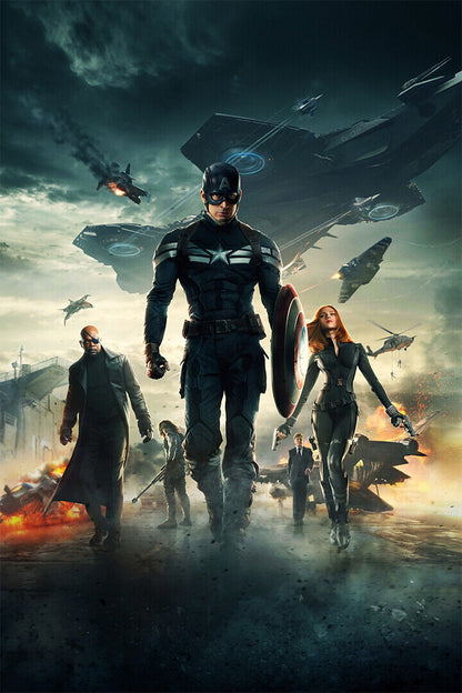 Captain America The Winter Soldier Movie Poster Wall Art Print Home Wall Decor