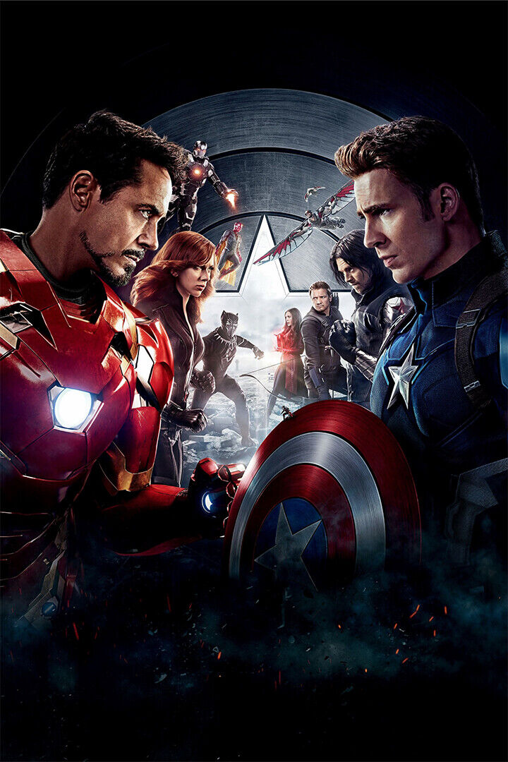 Captain America Civil War Iron Man Movie Poster Wall Art Print Home Wall Decor