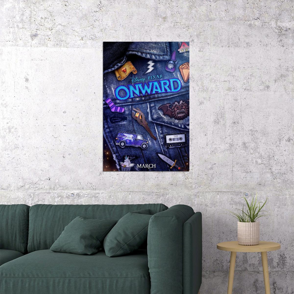 Onward Action Animation Movie Poster Wall Art Print Home Wall Decor
