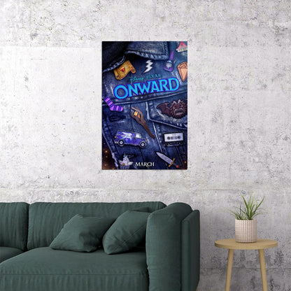 Onward Action Animation Movie Poster Wall Art Print Home Wall Decor