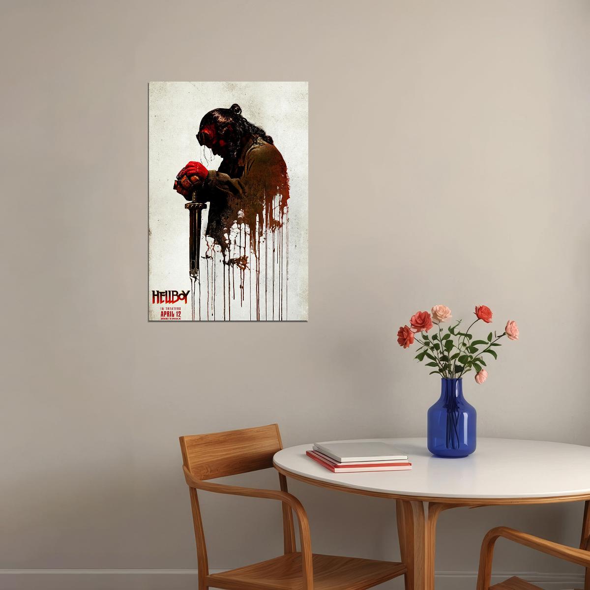 Hellboy Action Fantasy Movie Poster Wall Art Print Home Wall Decor