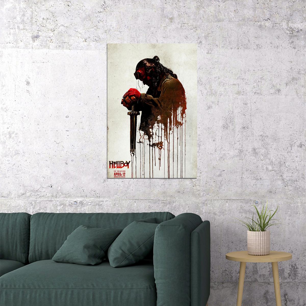 Hellboy Action Fantasy Movie Poster Wall Art Print Home Wall Decor