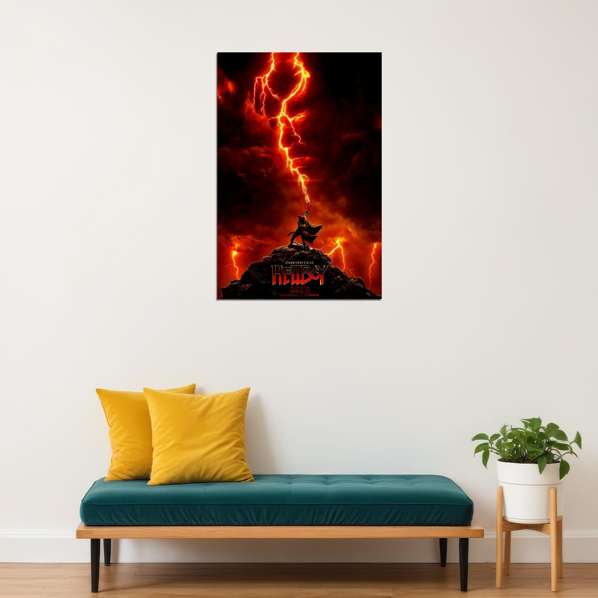Hellboy Fantasy Action Movie Poster Wall Art Print Home Wall Decor