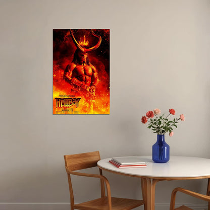 Hellboy Fantasy Movie Poster Wall Art Print Home Wall Decor