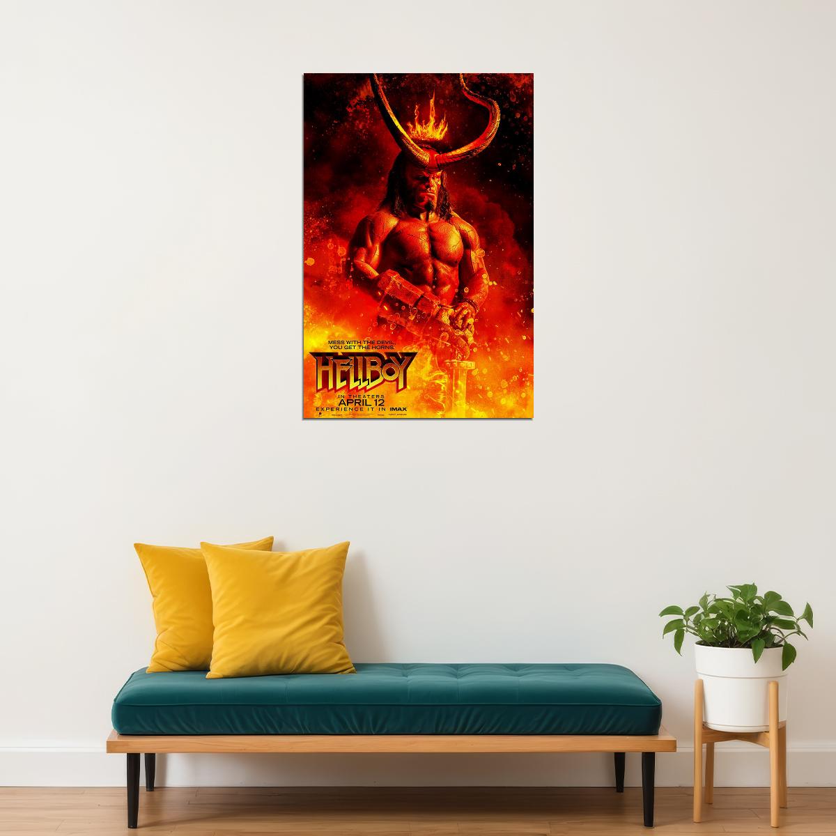 Hellboy Fantasy Movie Poster Wall Art Print Home Wall Decor