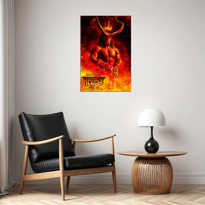 Hellboy Fantasy Movie Poster Wall Art Print Home Wall Decor