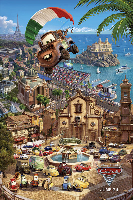 Cars 2 Fantasy Animation Poster Wall Art Print Home Wall Decor