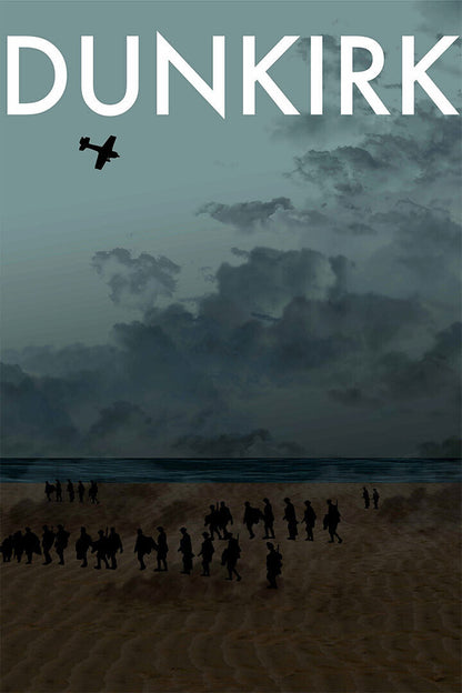 Dunkirk Drama Adventure Movie Poster Wall Art Print Home Wall Decor