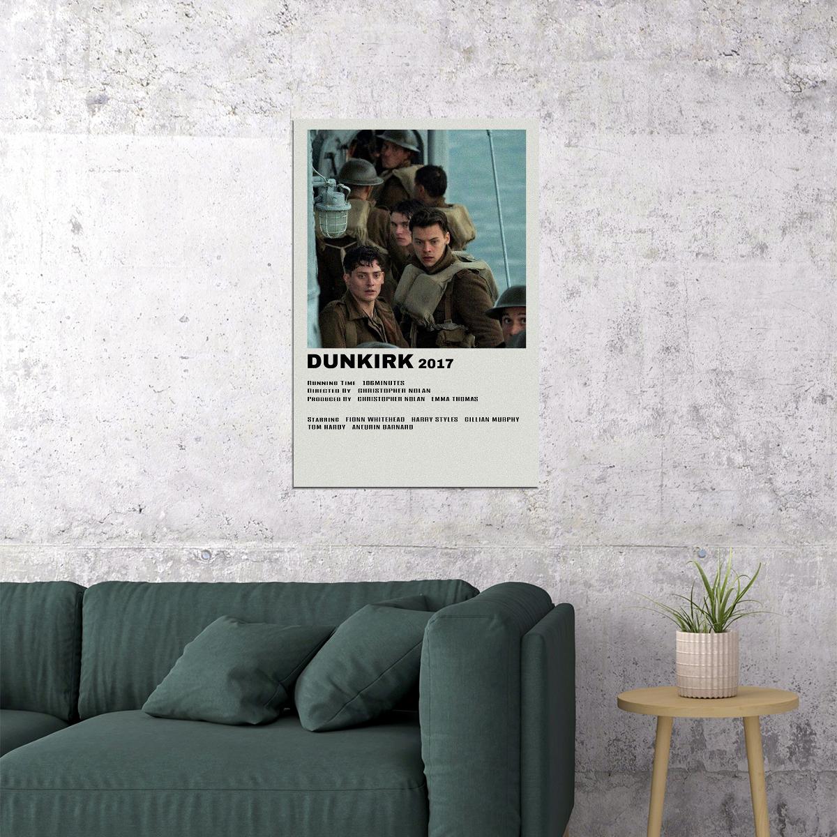 Dunkirk Drama Adventure Movie Poster Wall Art Print Home Wall Decor
