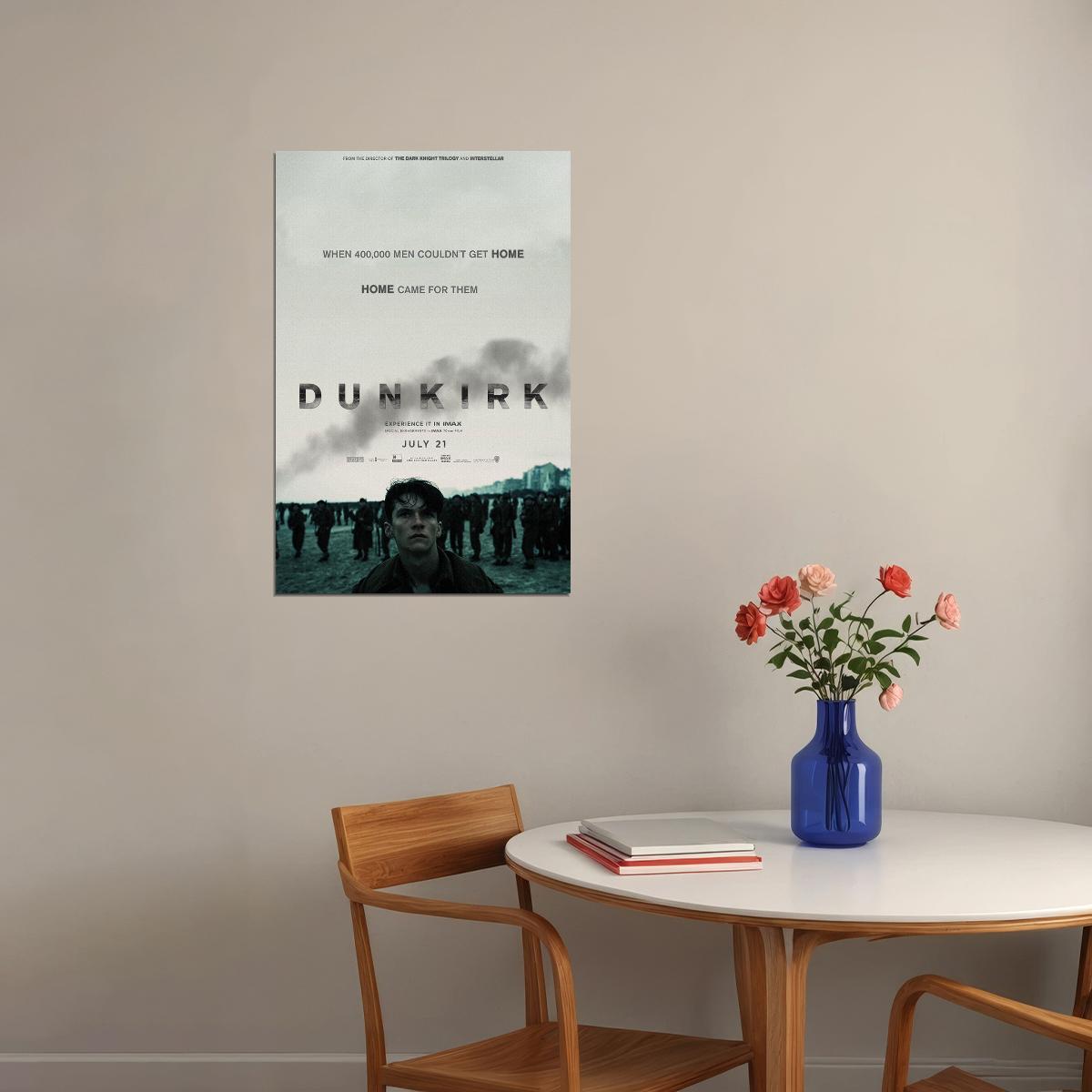 Dunkirk Drama Action Movie Poster Wall Art Print Home Wall Decor