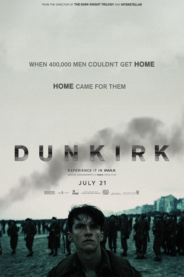 Dunkirk Drama Action Movie Poster Wall Art Print Home Wall Decor