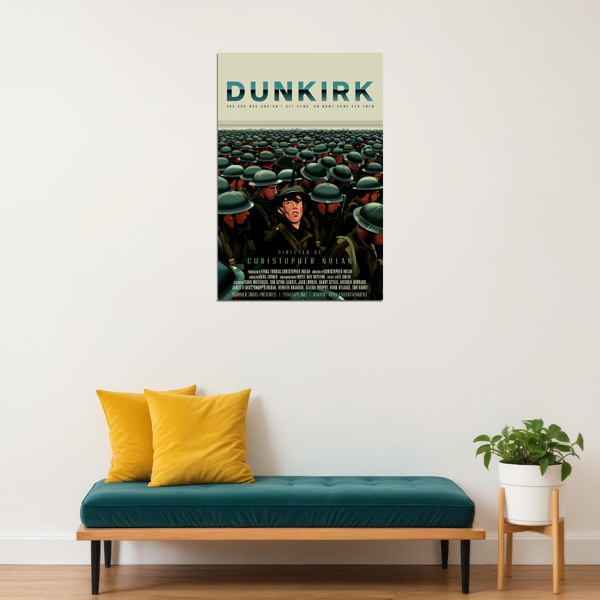 Dunkirk Adventure Soldiers Movie Poster Wall Art Print Home Wall Decor