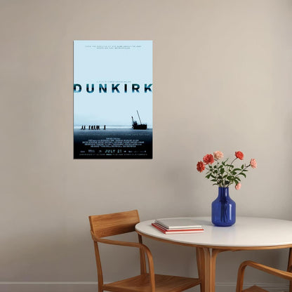 Dunkirk Action Soldiers Movie Poster Wall Art Print Home Wall Decor