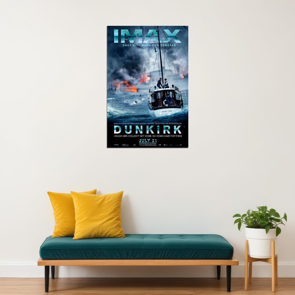 Dunkirk Adventure War Movie Poster Wall Art Print Home Wall Decor