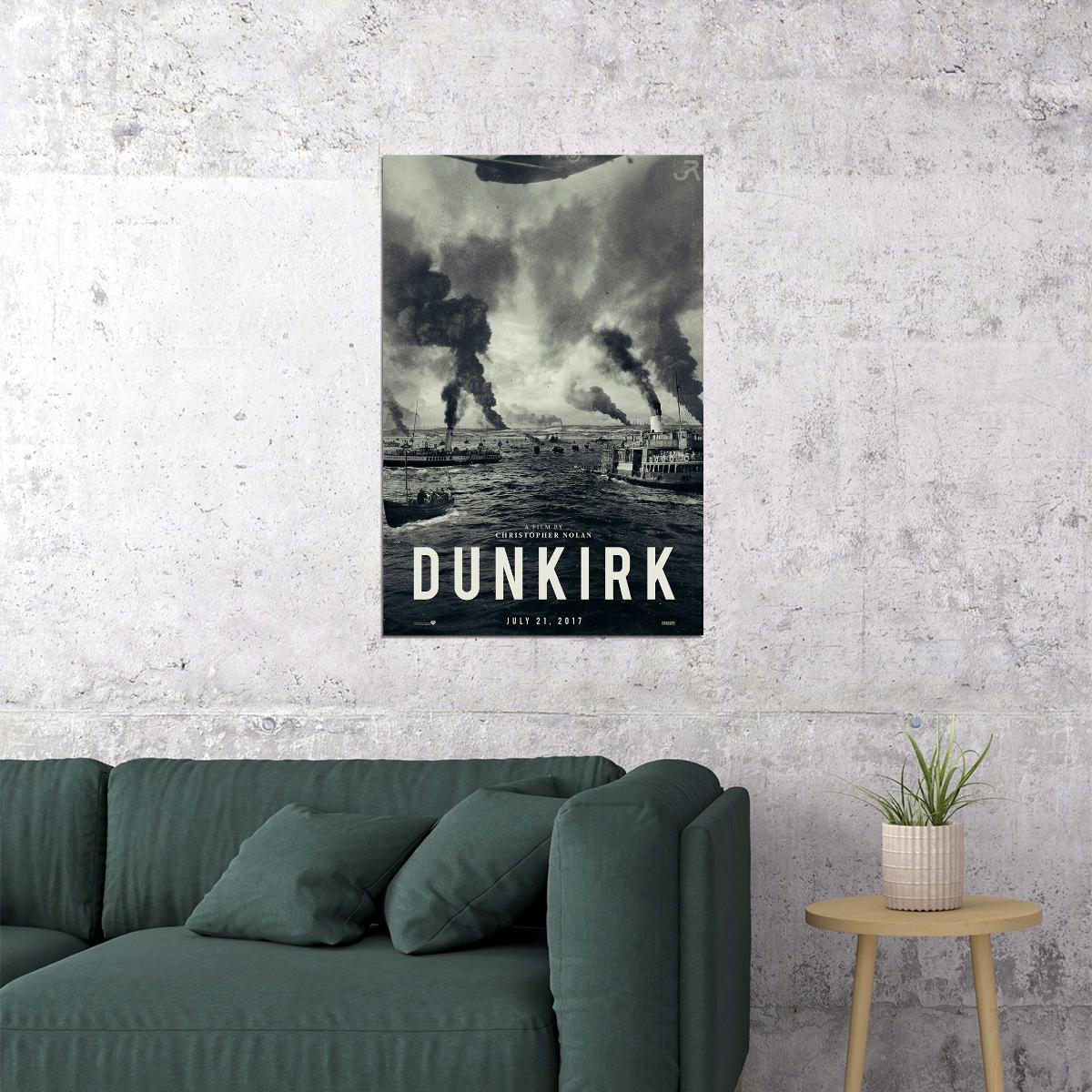 Dunkirk Soldiers War Movie Poster Wall Art Print Home Wall Decor