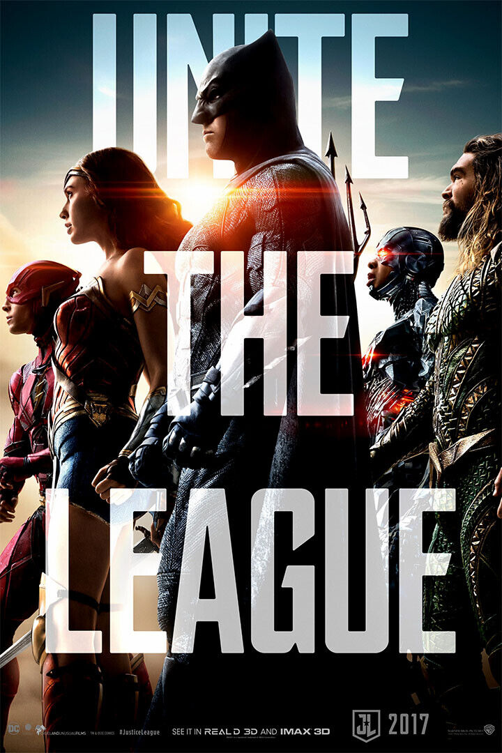 Justice League Fantasy Action Movie Poster Wall Art Print Home Wall Decor