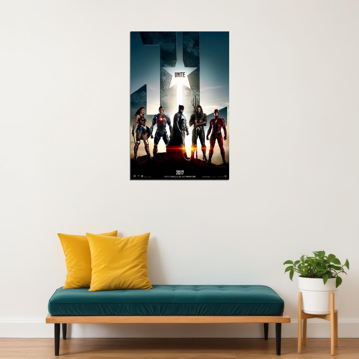 Justice League Fantasy Action Movie Poster Wall Art Print Home Wall Decor