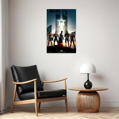 Justice League Fantasy Action Movie Poster Wall Art Print Home Wall Decor