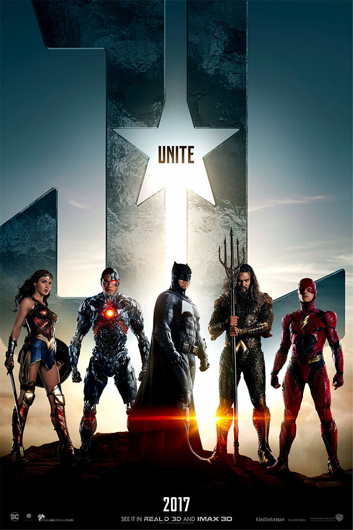 Justice League Fantasy Action Movie Poster Wall Art Print Home Wall Decor