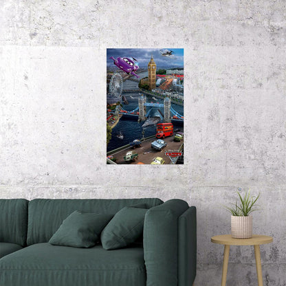 Cars 2 Car Action Movie Poster Wall Art Print Home Wall Decor