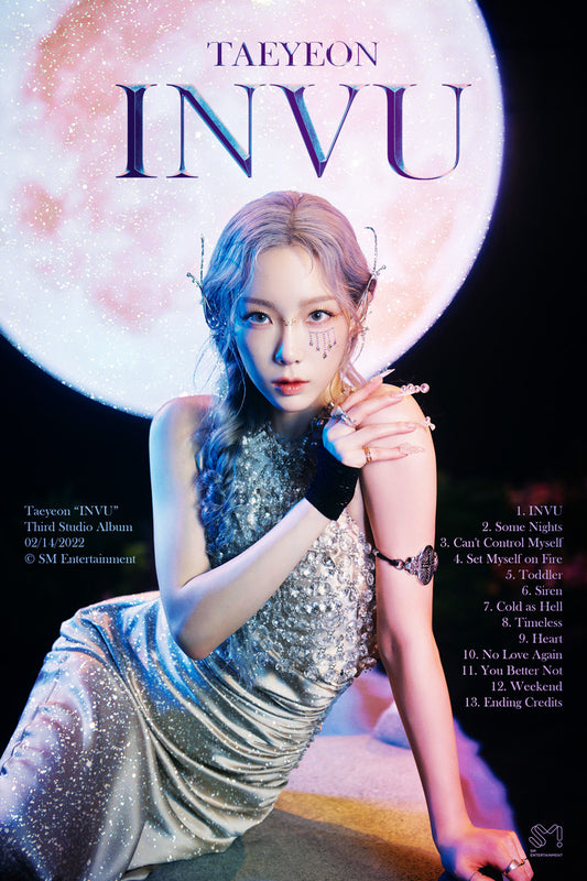 Taeyeon INVU 2022 Album Cover K-pop Art Music Poster