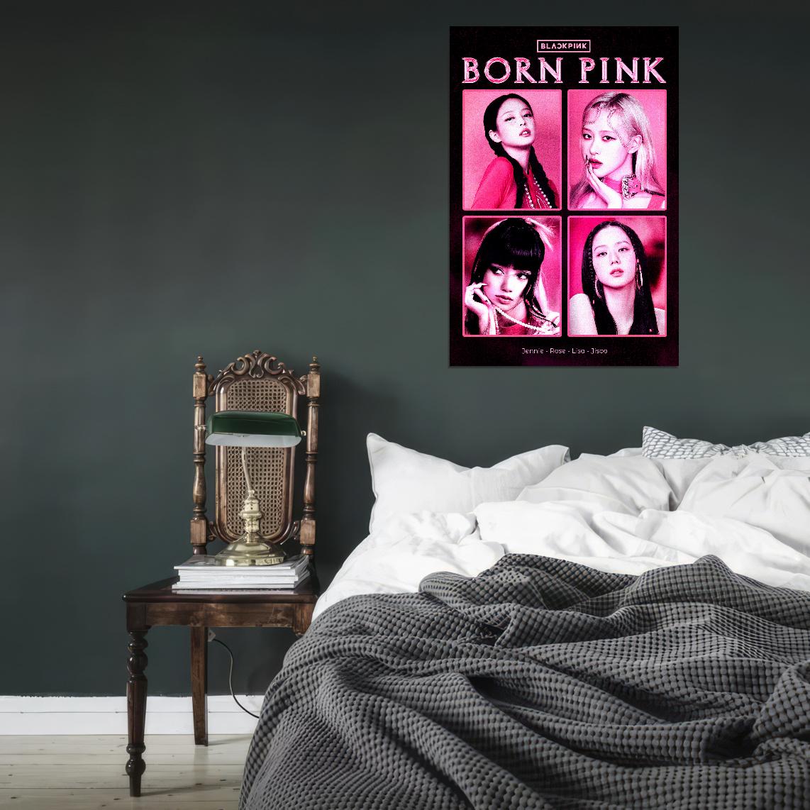 Blackpink Jennie Rose Lisa Jisoo Born Pink 2022 Album K-pop Art Music Poster