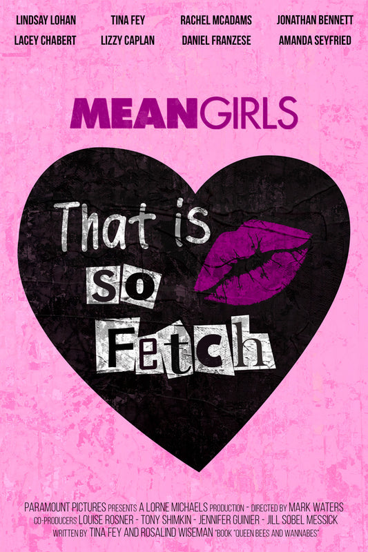 Mean Girls That's So Fetch 2004 Comedy Art Movie Poster