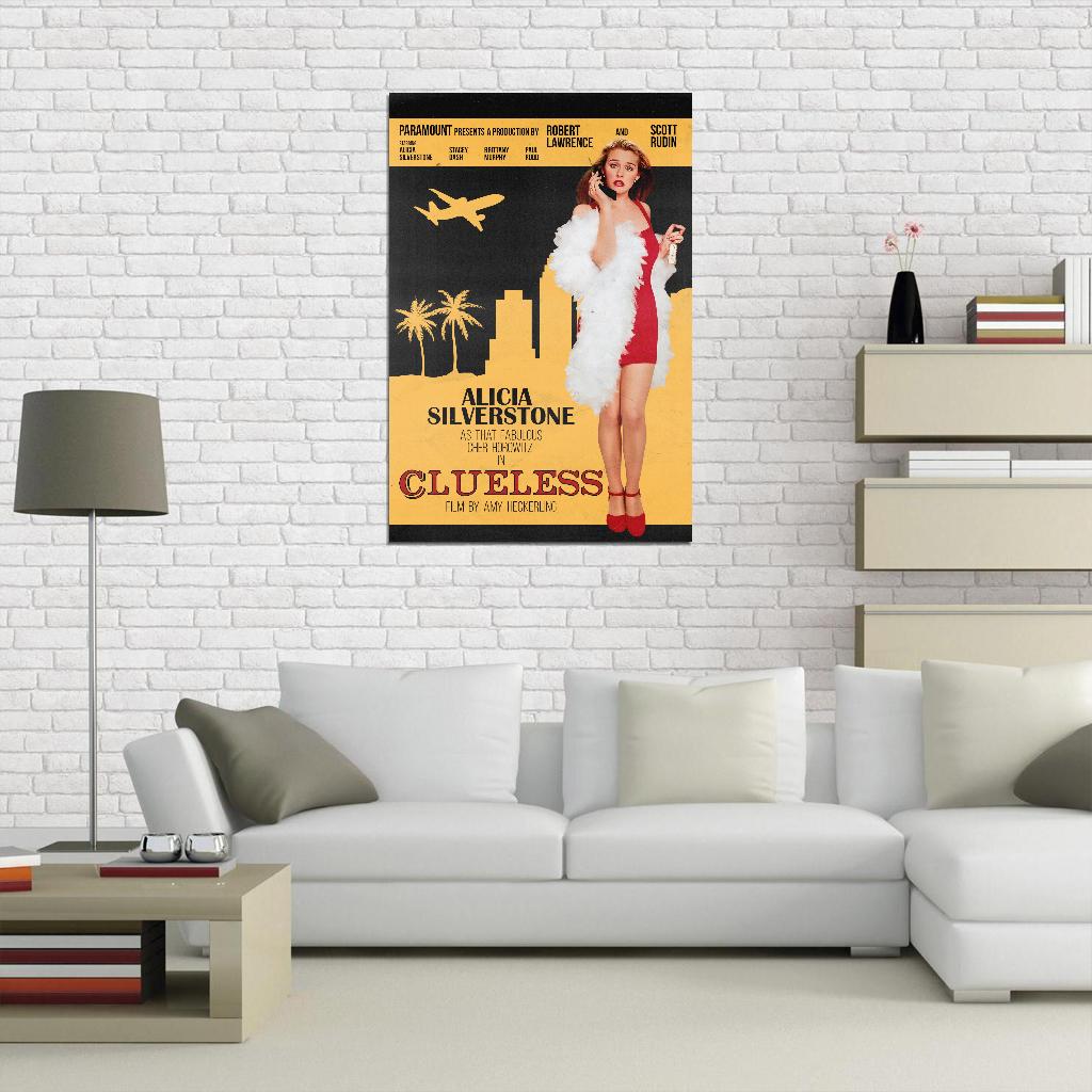 Clueless 1995 Movie Poster Vintage Alicia Silverstone Comedy Art Movie Poster
