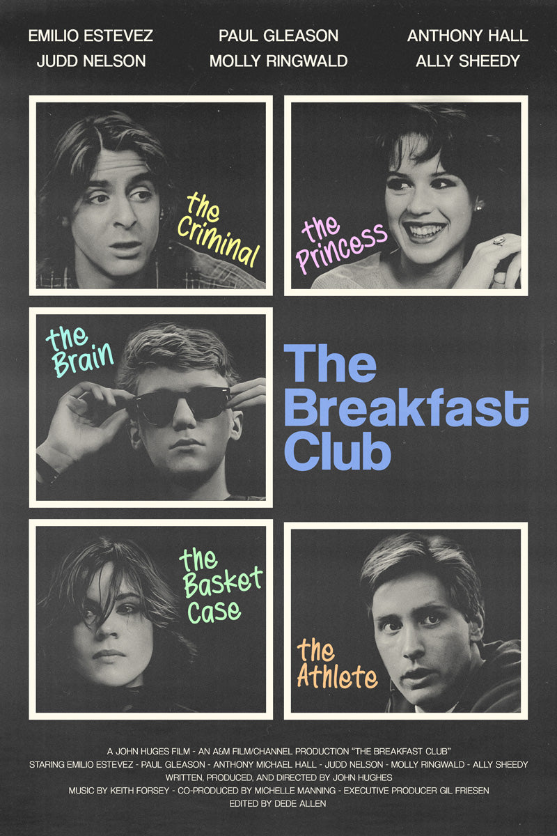 The Breakfast Club 1985 Art Movie Poster