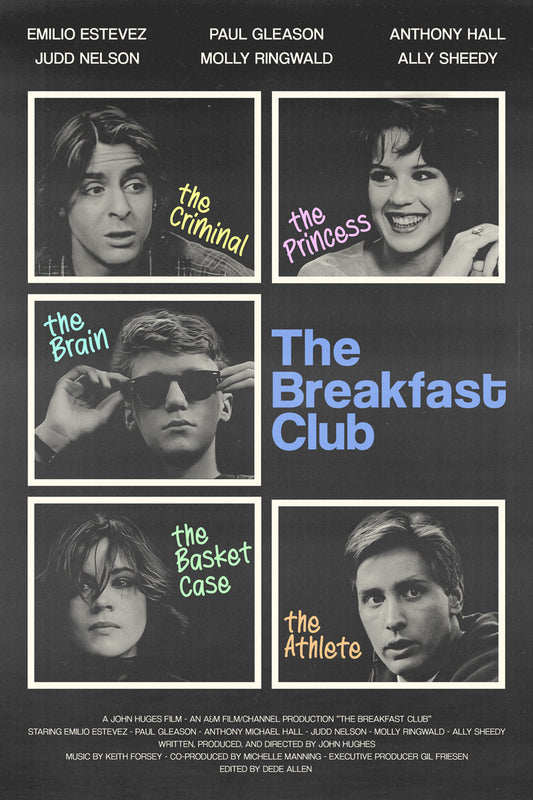 The Breakfast Club 1985 Art Movie Poster - xonomax