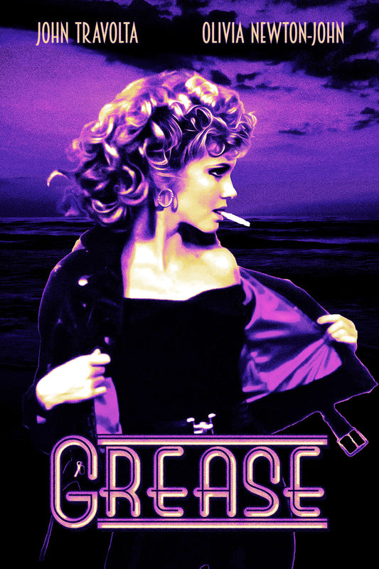 Grease 1978 Olivia Newton-John Retro Musical Comedy Art Movie Poster