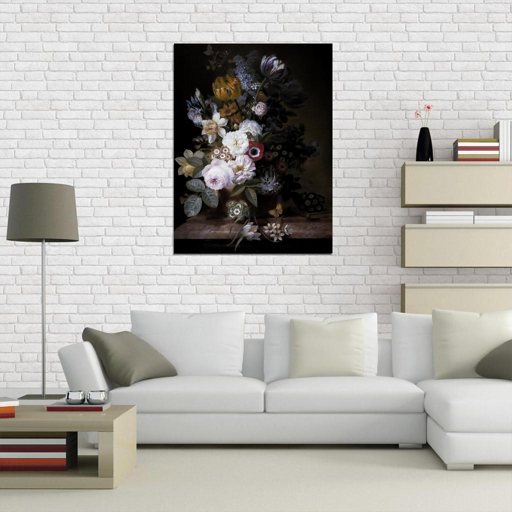 Flowers Dark Academia Mood Vintage Aethetic Poster