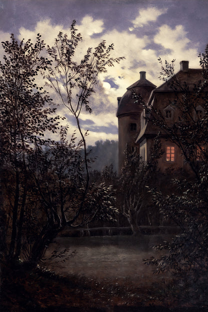 House In The Forest Dark Academia Mood Vintage Aethetic Poster