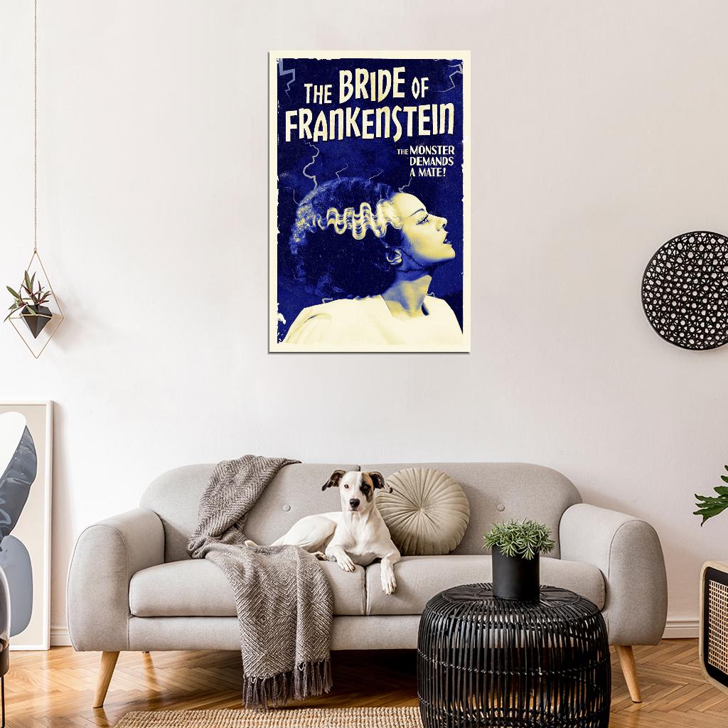 Bride of Frankenstein 1935 Horror Vintage Art Movie Poster