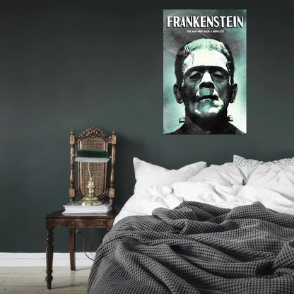 Frankenstein 1931 Zombie Horror Vintage Art Movie Poster