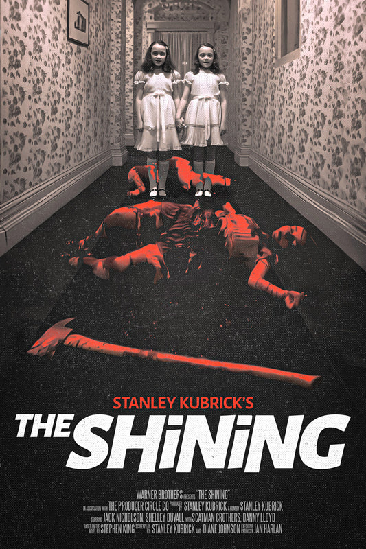 Shining Twins Horror 1980 Stanley Kubrick Stephen King Vintage Art Movie Poster